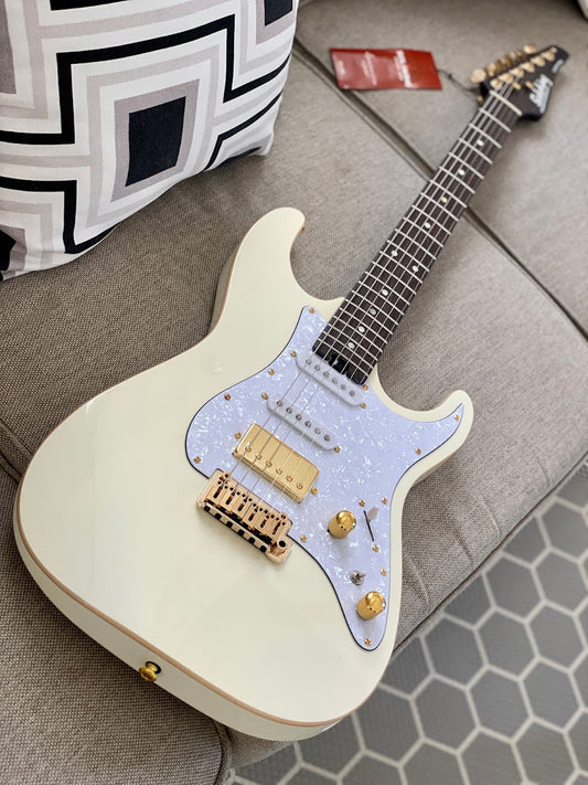 Soloking MS-1 Classic Flat Top in Vintage White with One Piece Rosewood Neck Nafiri Special Run