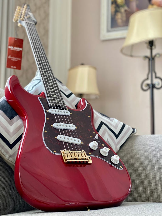 Soloking MS-1 Classic SSS ASH in Crimson Red with One Piece Rosewood Neck Nafiri Special Run