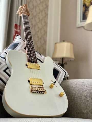 Soloking MT-1 Modern HH MKII in Pearl White Metallic with Gold Hardware