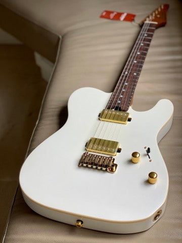 Soloking MT-1 Modern HH MKII in Pearl White Metallic with Gold Hardware