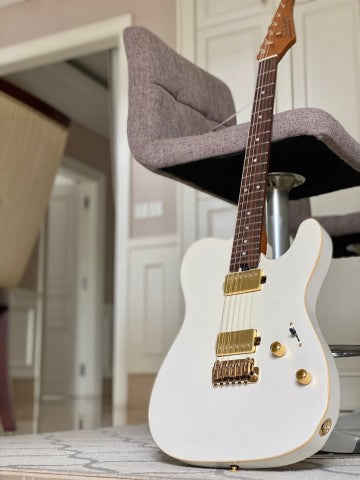 Soloking MT-1 Modern HH MKII in Pearl White Metallic with Gold Hardware