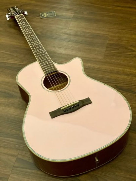 SQOE SPAIN XLDC-PI Acoustic Electric in Faded Shell Pink