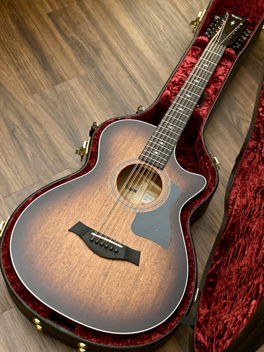 Taylor 362ce V-Class Grand Concert 12-String Acoustic Electric ใน Shaded Edge Burst/Satin Black 