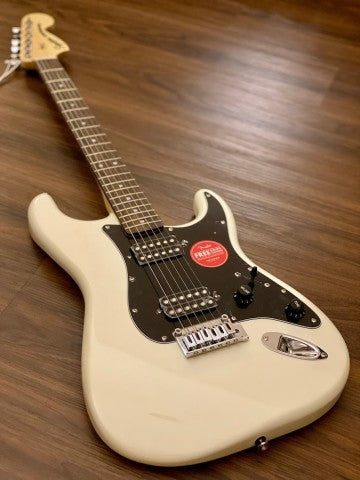 Squier Affinity Series HH Stratocaster พร้อม Laurel FB สี Olympic White