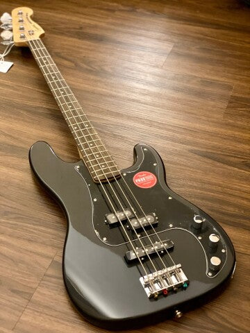 Squier Affinity Series Precision PJ Bass with Laurel FB in Charcoal Frost Metallic
