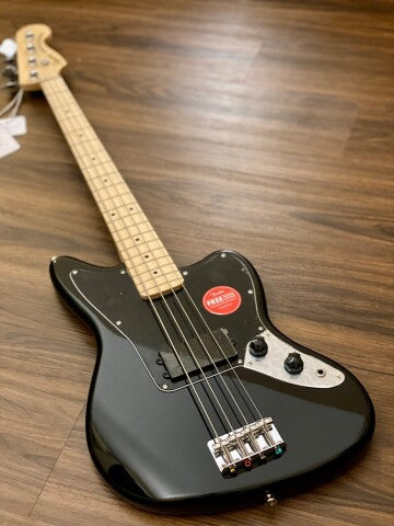 Squier Affinity Series Jaguar Bass with Maple FB in Black