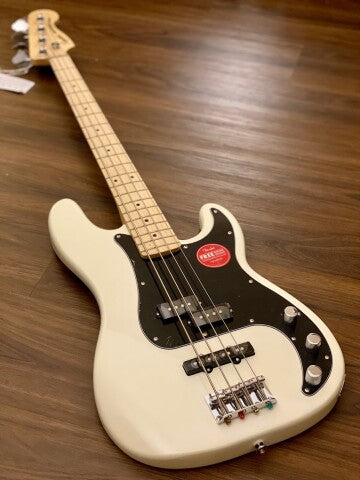 Squier Affinity Series Precision PJ Bass with Maple FB in Olympic White