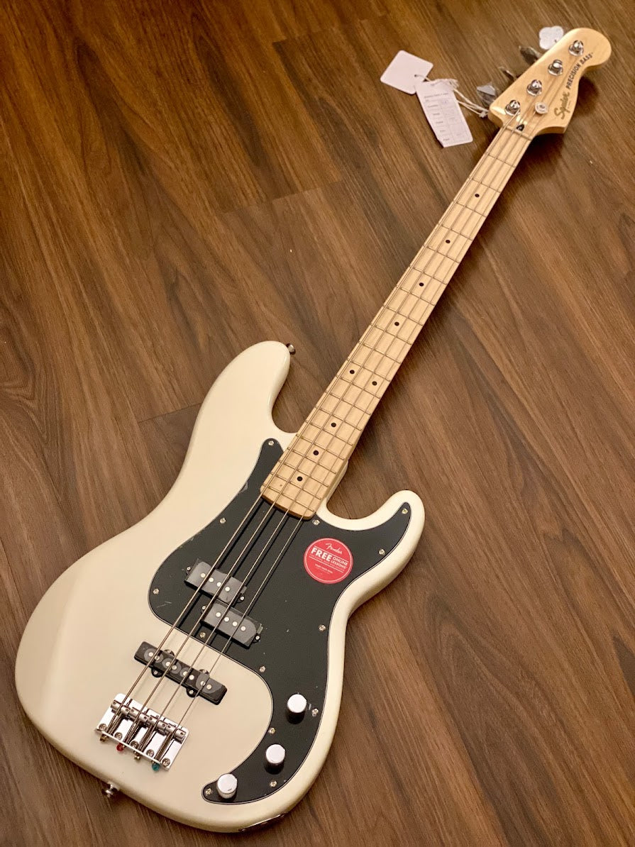 Squier Affinity Series Precision PJ Bass with Maple FB in Olympic White