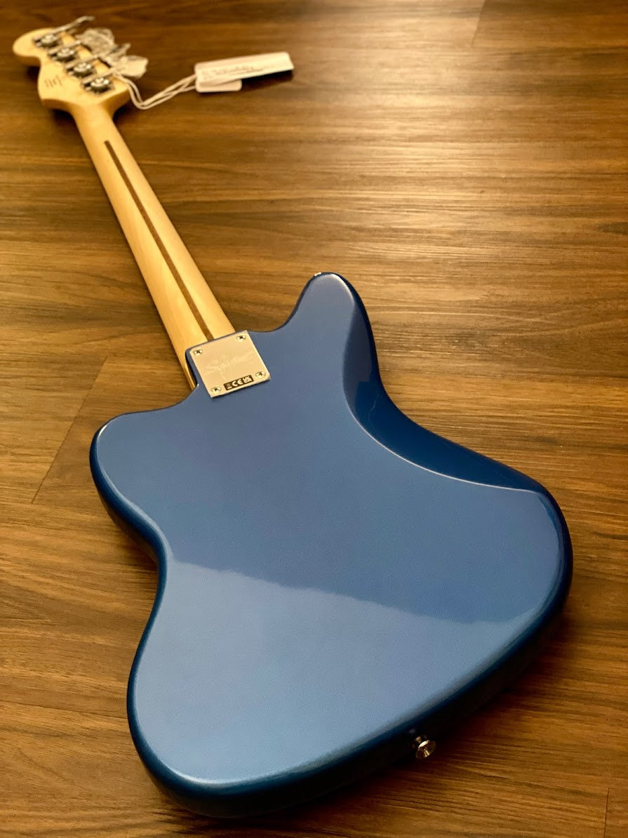 Squier Affinity Series Jaguar Bass with Maple FB in Lake Placid Blue