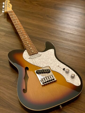 Fender Deluxe Telecaster Thinline - 3 Color Sunburst with Pau Ferro Fingerboard