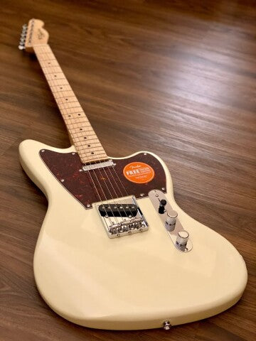 Squier Paranormal Offset Telecaster - Olympic White with Tortoiseshell Pickguard