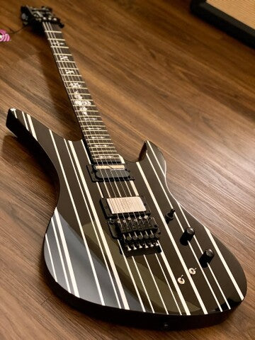 Schecter Synyster Gates Custom-S in Gloss Black with Silver Stripes