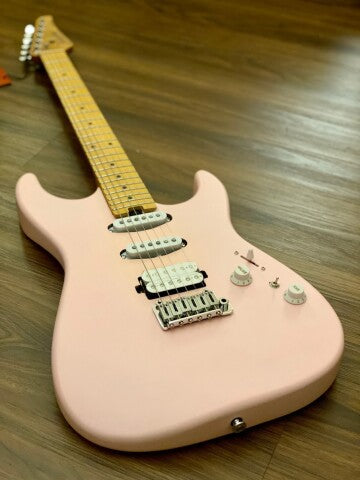 Soloking MS-1 Custom 22 HSS Flat Top in Satin Faded Shell Pink Nafiri Special Run
