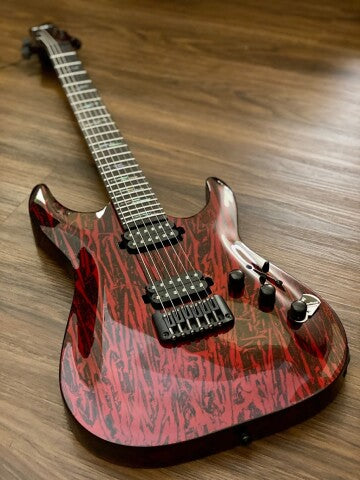 Schecter C-1 Silver Mountain - Blood Moon