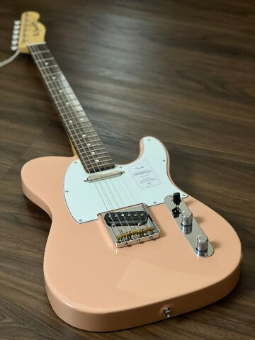 Fender Japan Hybrid II Telecaster with RW FB in Flamingo Pink