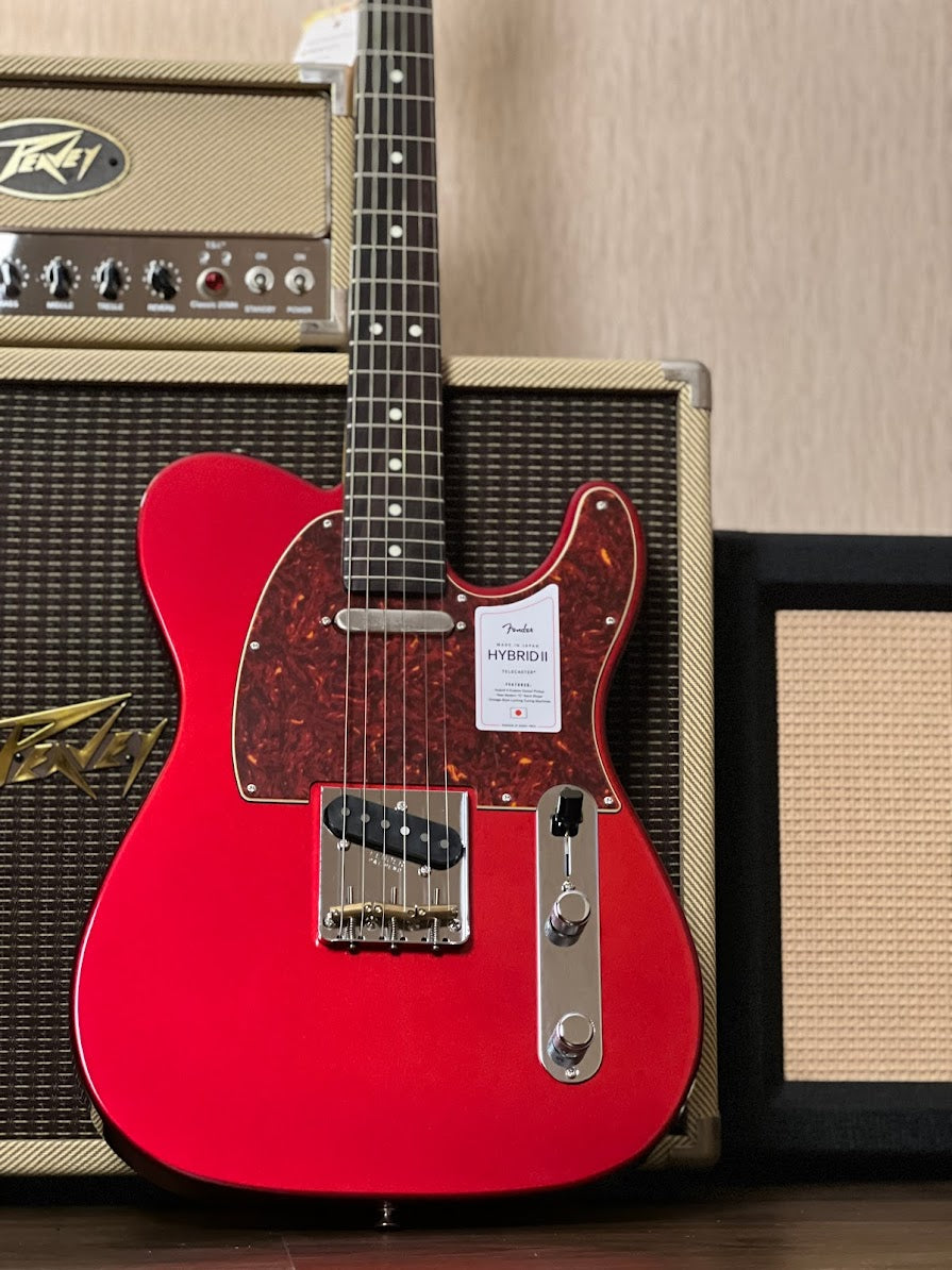 Fender Japan Hybrid II Telecaster with RW FB in Candy Apple Red