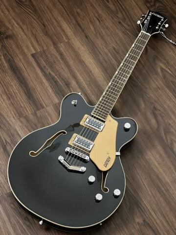 Gretsch G5622 Electromatic Center Block Double-Cut พร้อม Laurel FB ในสีดำทอง