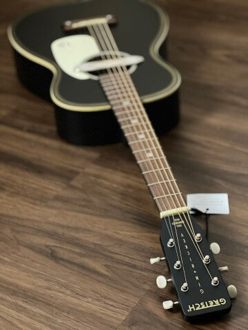 Gretsch G9520E Gin Rickey Acoustic with Soundhole Pickup and Walnut FB in Smokestack Black