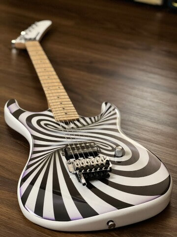 Kramer The 84 Custom Graphics The Illusionist in 3D Black White Swirl