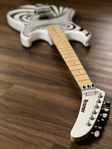 Kramer The 84 Custom Graphics The Illusionist in 3D Black White Swirl