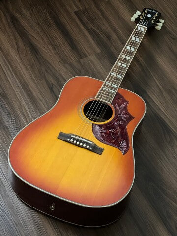 Epiphone Hummingbird Full Solid Acoustic Electric in Aged Cherry Sunburst Gloss