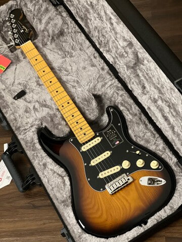 Fender American Ultra Luxe Stratocaster in 2 Color Sunburst with Maple Fingerboard