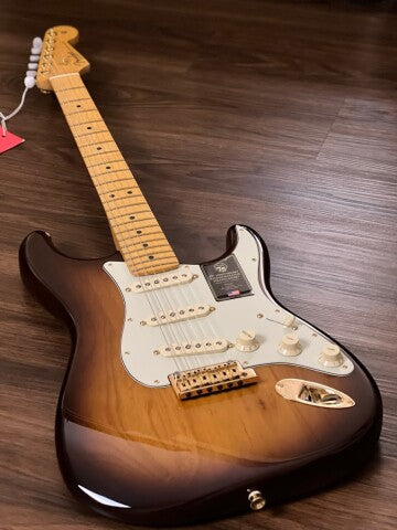 Fender 75th Anniversary Commemorative Stratocaster in 2 Color Bourbon Burst