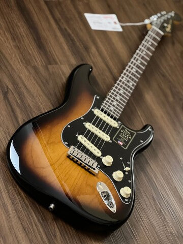 Fender American Ultra Luxe Stratocaster in 2 Color Sunburst with Rosewood Fingerboard