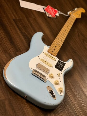 Fender Limited Edition Vintera Road Worn 50s HSS Stratocaster with Maple FB in Sonic Blue