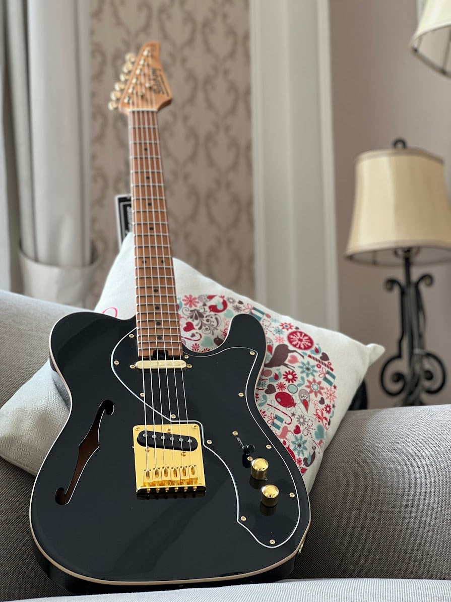Soloking MT-1 Thinline in Black Beauty with Gold Hardware