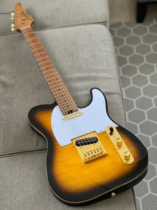 Soloking MT-1 FM 22 Deluxe Hotrail in Brown Sunburst