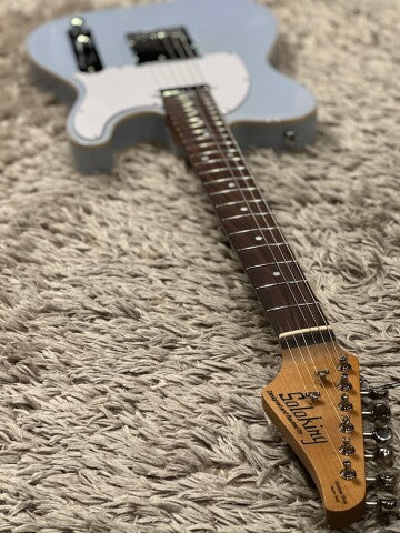 Soloking T-1B Vintage MKII with Roasted Maple Neck and Rosewood FB in Faded Sonic Blue