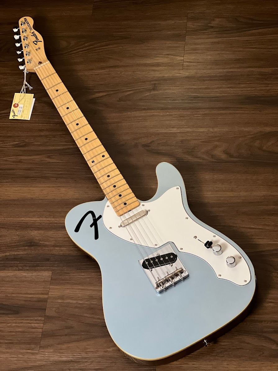 Fender Japan Limited Edition F Hole Telecaster Thinline with Maple FB in Mystic Ice Blue