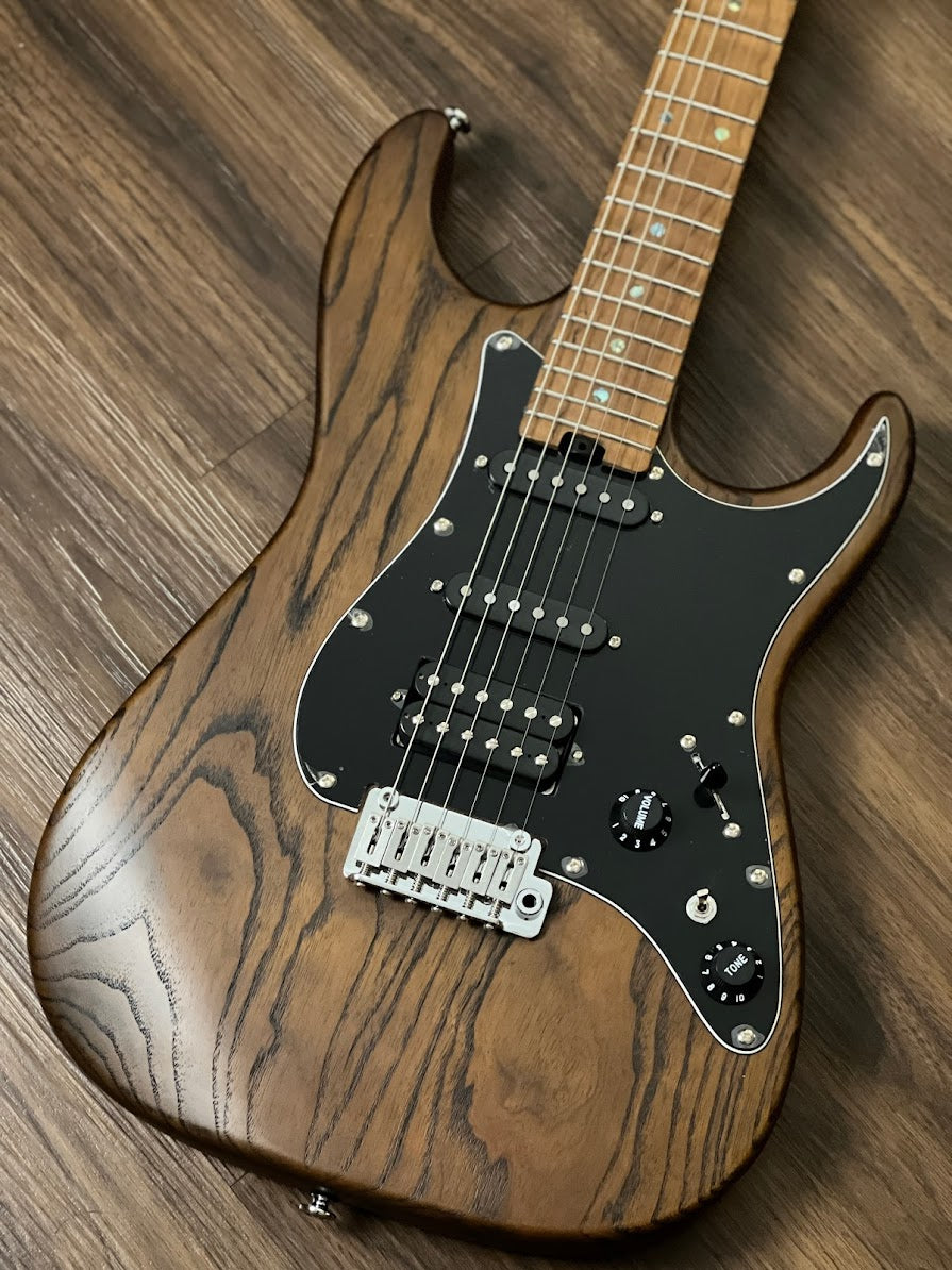 Soloking MS-1 Classic ASH in Torched Black with Roasted Flame Maple Neck Nafiri Special Run