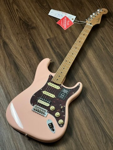 Fender Limited Edition Player HSS Stratocaster with Roasted Maple FB in Shell Pink