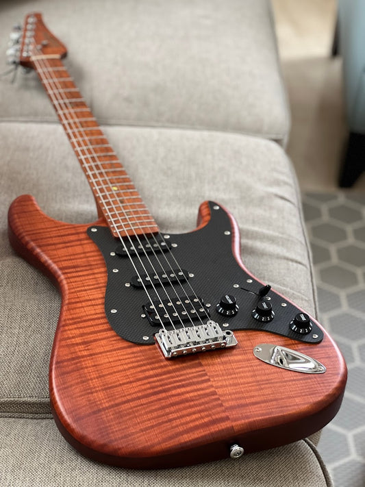 Soloking MS-1 FM Artisan with Roasted Flame Neck in Caramel Nafiri Special Run