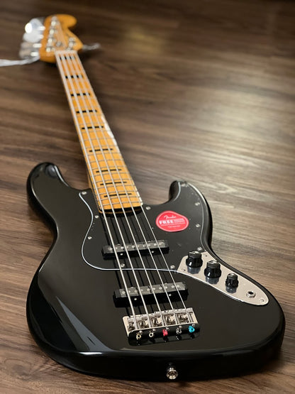 Squier Classic Vibe 70s Jazz Bass V - Black with Maple Fingerboard