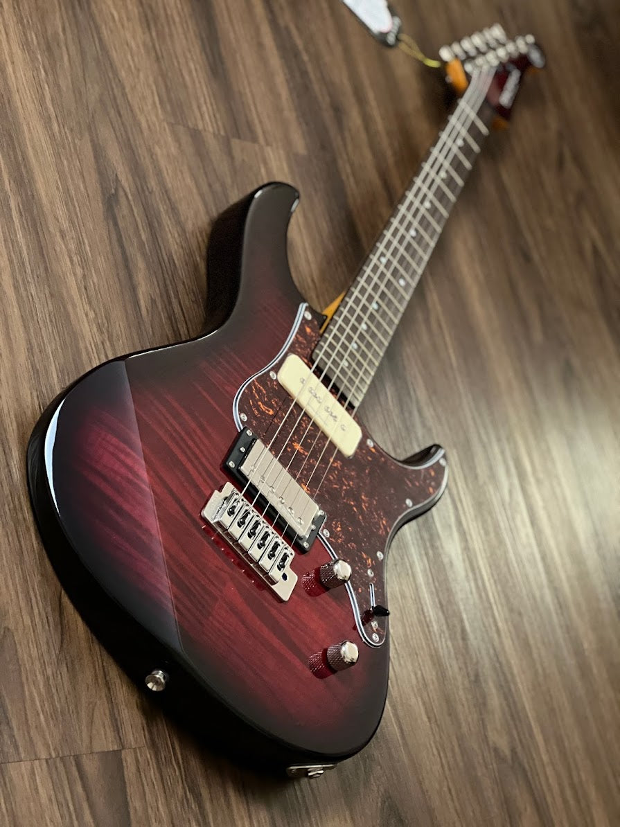 Yamaha PAC611VFM Pacifica สี Dark Red Burst