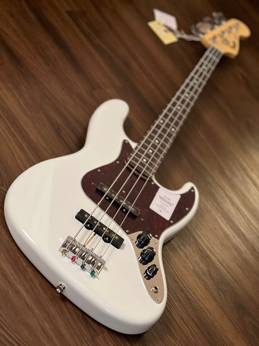 Fender Japan Traditional II 60s Jazz Bass with Rosewood FB in Olympic White