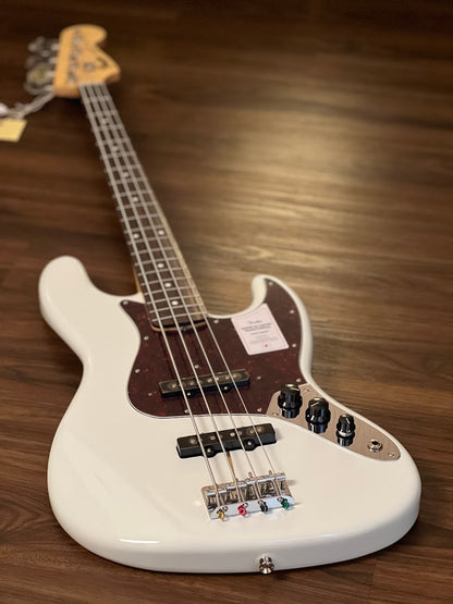 Fender Japan Traditional II 60s Jazz Bass with Rosewood FB in Olympic White