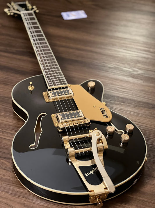 Gretsch G5655TG Electromatic Center Block Jr Single-Cut w/Bigsby with Laurel FB in Black Gold