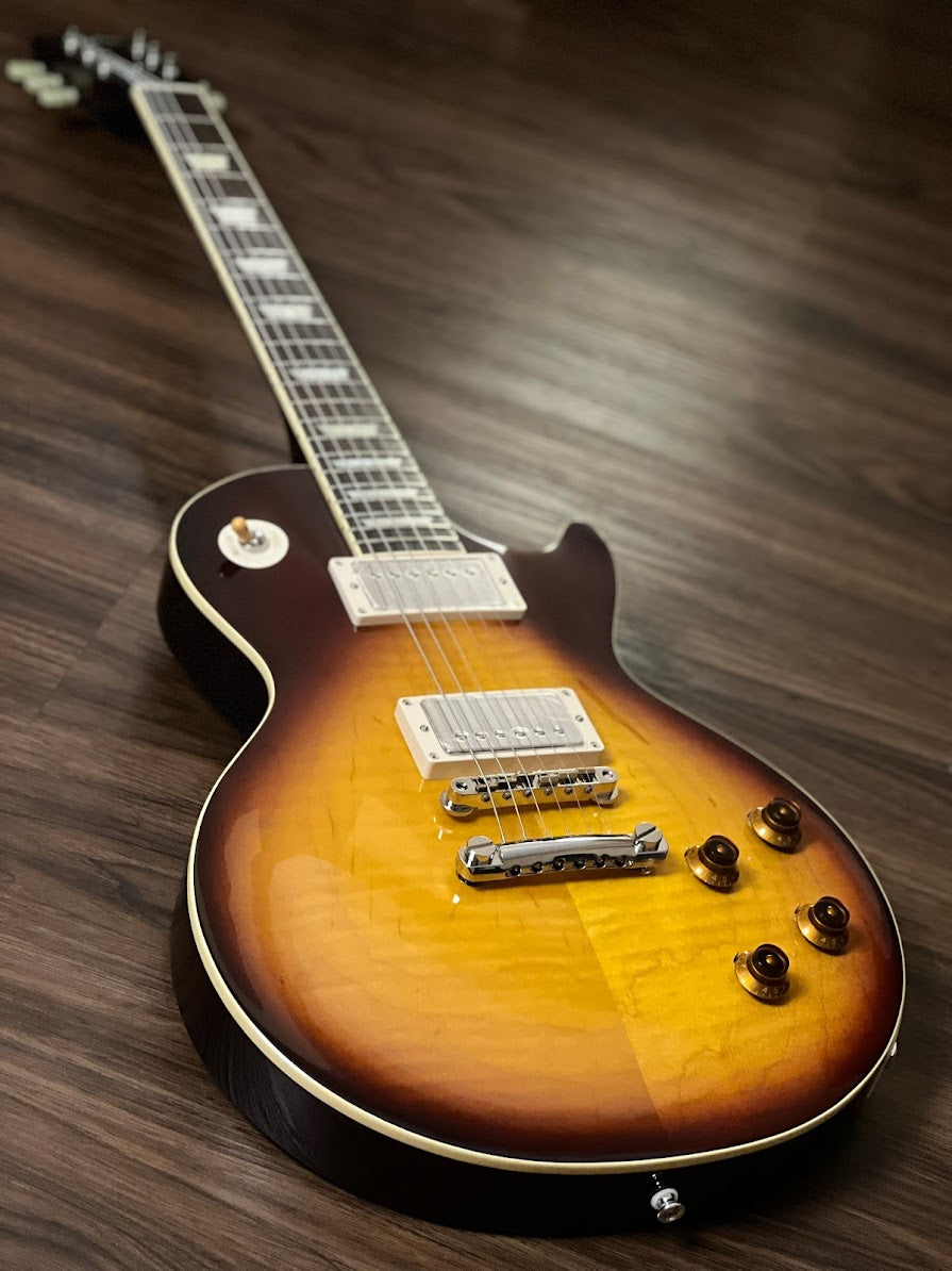 Tokai Love Rock LS-150F-3A TB Premium Series Japan with Solid Flamed Maple Top in Tea Burst