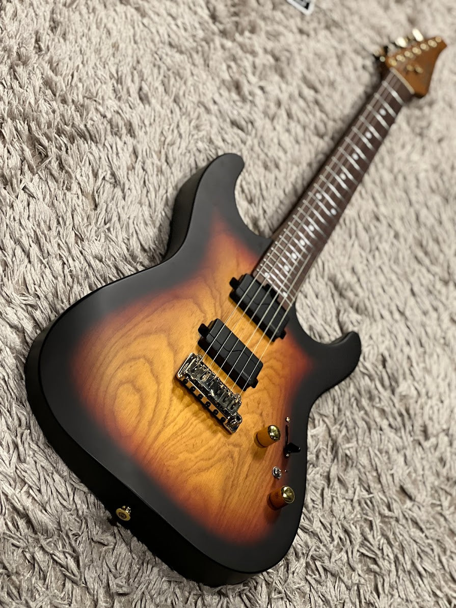 Soloking MS-1 Custom MOD 24 HH Ash Flat Top in Tri Fade Burst with Fishman Fluence