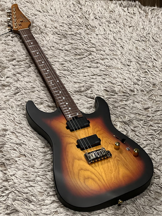 Soloking MS-1 Custom MOD 24 HH Ash Flat Top in Tri Fade Burst with Fishman Fluence