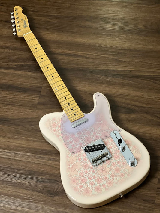 Tokai ATE-SAKURA Breezysound Limited Edition NAMM in Pale Pink with Maple FB
