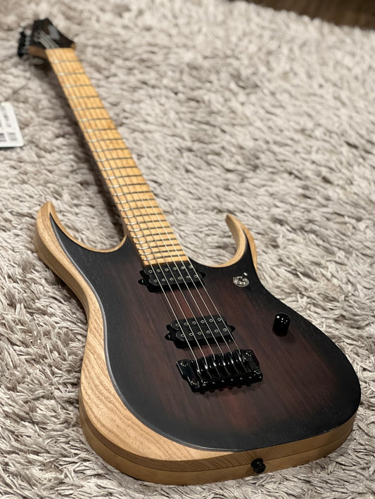 Ibanez RGDIX6MRW-CBF Iron Label Charcoal Brown Burst Flat