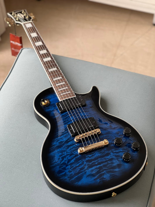 Soloking SLS60QM Deluxe in Black Aqua Burst MOD with Fishman Fluence Nafiri Special Run