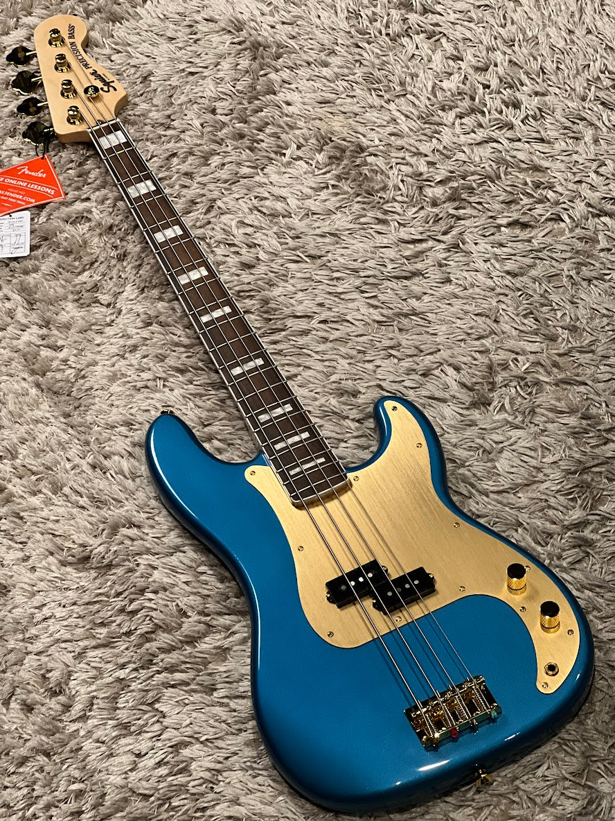 Squier 40th Anniversary Gold Edition Precision Bass สี Lake Placid Blue