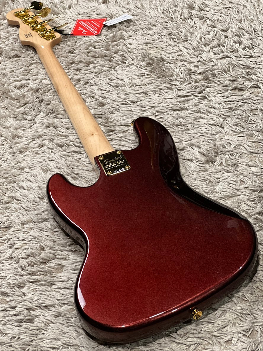 Squier 40th Anniversary Gold Edition Jazz Bass in Ruby Red Metallic