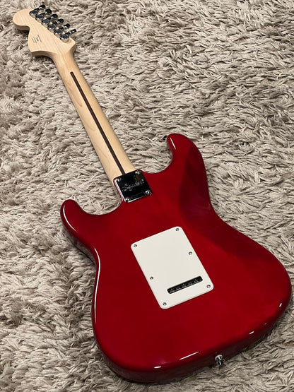 Squier FSR Affinity Series Stratocaster QMT พร้อม Laurel FB สี Crimson Red Transparent